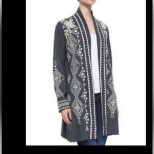 Johnny Was Tulia Aztec Tribal Embroidered cardigan size XS/S NWOT price firm!